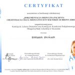 Certyfikat Dokumentacja Medyczna Pacjenta