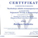 Certyfikat Szkolenie Komisji ds. Lekarzy Dentystów